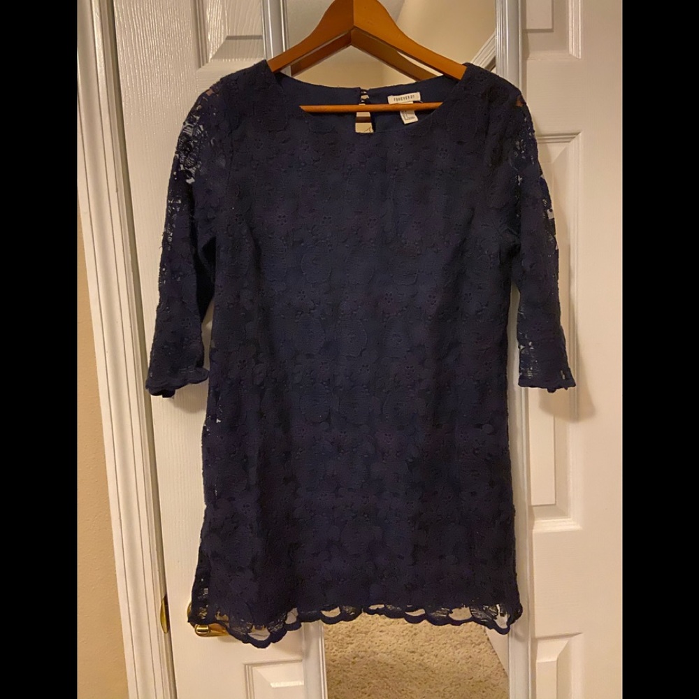 Forever 21 Navy Lace Dress